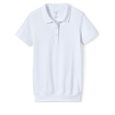 Lands' End School Uniform Kids Short Sleeve Banded Bottom Polo Shirt