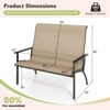 Costway 2-Person Patio Garden Bench with High Back and Armrests  880 lbs Weight Capacity - 3 of 4