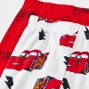 Toddler Boys' 4pc Cars Cotton Long Sleeve Pajama Set - Red/White/Black - 4 of 4