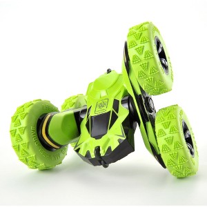 Remote Control Double Sided Stunt Car (Green) - 1 of 4
