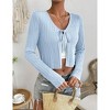 Womens Open Front Cardigans Knit Tie Shrug for Dress Sweaters Crop Cardigans - 2 of 4