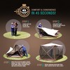 CLAM Quick-Set Venture 9 x 9 Foot Portable Pop Up Outdoor Camping Gazebo Screen Tent 5 Sided Canopy Shelter with Ground Stakes and Carry Bag, Gray - 4 of 4