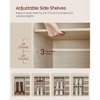 VASAGLE Shoe Bench with Cushion, Storage Bench with Padderd Seat, Entryway Bench, Adjustable Shelves, 11.9 x 30.9 x18.9 Inches, Natural Beige - 4 of 4