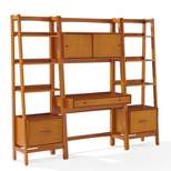 3pc Landon Desk and Bookcases Set Acorn - Crosley