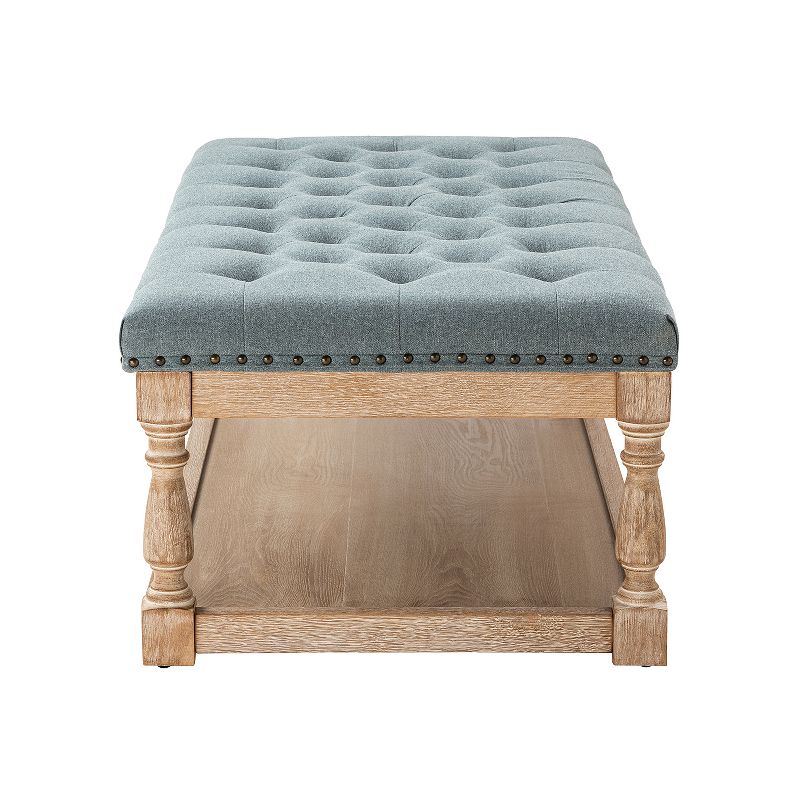Conelius Traditional upholstered storage Cocktail ottoman with Button-Tufted Design| ARTFUL LIVING DESIGN, 5 of 11