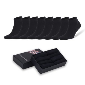 Men's Bamboo Low Cut Ankle Socks Breathable & Moisture-Wicking | 8 Pairs with Gift Box - 1 of 4