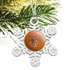 Buffalo State College Primary Logo Metal Snowflake Christmas Tree Holiday Ornament - 2 of 3