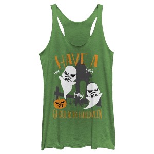Women's Star Wars Ghoulactic Halloween Stormtrooper Racerback Tank Top - 1 of 4