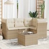 vidaXL Garden Sofa Set Beige - 2 of 4