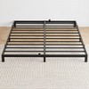 Bed Frame Heavy Duty Mattress Foundation, Easy Assembly, No Box Spring Needed, Platform Bed for Bedroom, Apartment, Black, Metal - 3 of 4