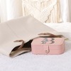 Unique Bargains Letter Travel Women Girls Birthday Gifts Portable PU Leather Jewelry Storage Display Holder - 4 of 4