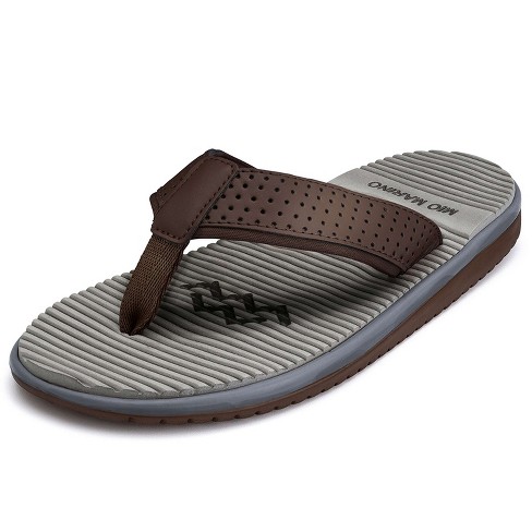 Men s Comforatable Memory Foam Flip Flops Brown Size 10 Target