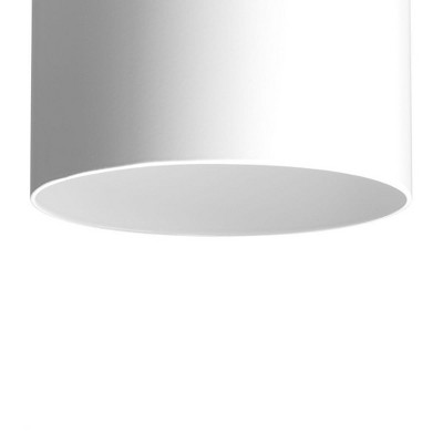 White Polycarbonate Cylinder Wall Sconce, 15" Height