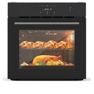Coucheta 24-Inch Electric Single Wall Oven with Indoor Pizza Oven, Built-In, 2.5 Cu.Ft, 240V, 3000W, Stainless Steel Finish, Mechanical Knobs Control - 1 of 4