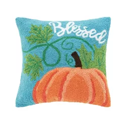 C&F Home Blessed Pumpkin Hooked Throw Pillow