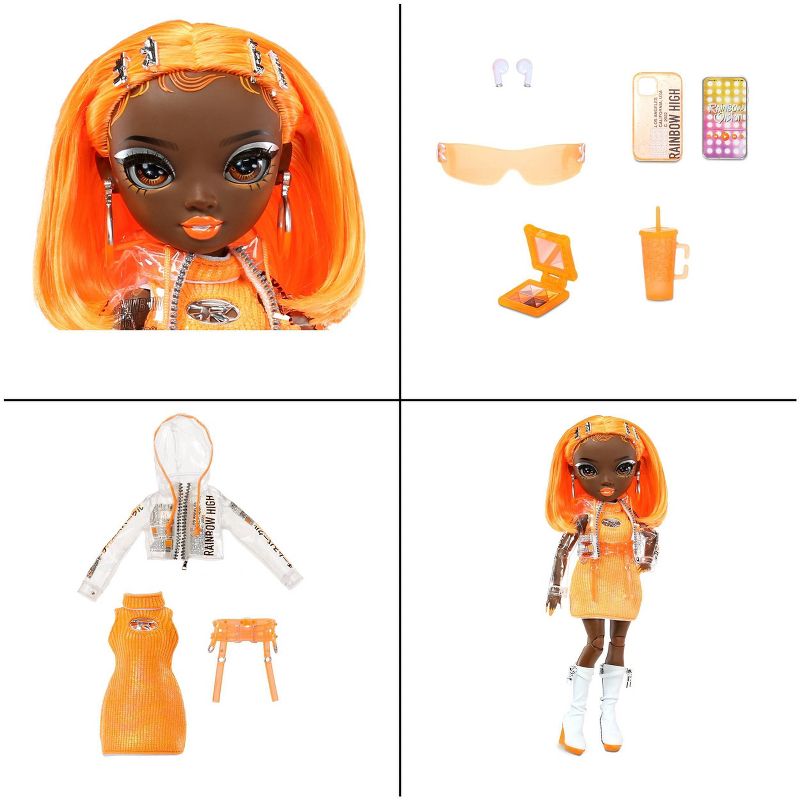 Rainbow High Michelle - Orange Fashion Doll, 6 of 10