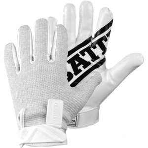 Battle Sports Receivers Ultra-Hitch Football Gloves - White - 1 of 1