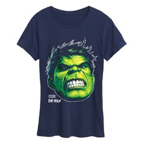 Women's - Marvel - Hulk Portrait Oversized Short Sleeve Graphic T-Shirt - 1 of 4
