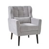 Okak Accent Chairs for Bedroom, Mid Century Modern Accent Chair, Teddy Fabric Chairs Comfy Reading Chair, Lounge Arm Chairs Armchair - 4 of 4