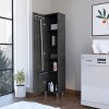 GlasFlength Decorative Storage Cabinets Modern Accent Storage Cabinet with 1 Door Free standing Cabinet for Living Room, Gray, 11.7"*15.7"*70.8" - 3 of 4
