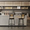 Swivel Bar Stools Set of 2, Handwoven Paper Rope Counter Chairs with 360¡ã Swivel, Metal Frame & Footrest. Perfect for Kitchen - 3 of 4