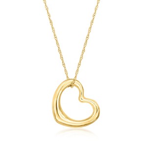 Ross-Simons Italian 14kt Yellow Gold Heart Pendant Necklace - 1 of 4