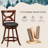 Tangkula 4pcs 24" Bar Stools 360° Swivel Counter Height w/ PVC Leather Cushioned Seat - 4 of 4