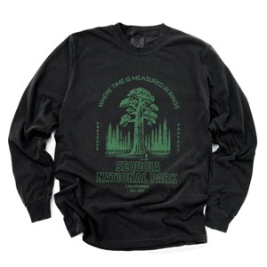 Sequoia National Park EST. 1890 - Womens Garment Dyed Long Sleeve Graphic T-Shirt - 1 of 4