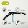True TrueTap Double Hinged Waiter’s Corkscrew, Matte Black Wine Bottle Opener with Foil Cutter, Wine Key - 2 of 4