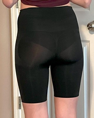 Assets By Spanx Women's Remarkable Results Mid-thigh Shaper - Black S :  Target