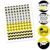 Big Dot of Happiness 2025 Yellow Graduation Party Round Candy Sticker Favors - Labels Fits Chocolate Candy (1 Sheet of 108) - 2 of 4