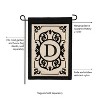 Evergreen Flag Cambridge Chic Letter D Monogram Applique Garden Flag - 12.5" Wide x 18" High - 3 of 4