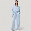 Anna-Kaci Active Women's Wide Leg Lounge Pants with Elastic Waistband and Adjustable Drawstring Closure - 4 of 4