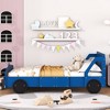 Whisen Unique Design Twin Size Car-Shaped Platform Bed with Wheels - 2 of 4