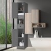 64.5" Bathroom Storage Cabinet with Adjustable Shelves, Door & Drawer for Bathroom, Living Room & Kitchen Organization - 3 of 4