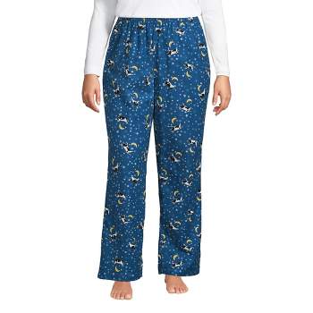 Lands' End Women's Plus Size Print Flannel Pajama Pants - 1x - Rich  Burgundy Woodland Scene : Target