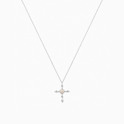 Bearfruit Jewelry Opal Cross Necklace - image 1 of 2