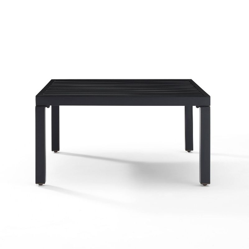 Piermont Outdoor Metal Sectional Coffee Table - Matte Black - Crosley, 5 of 8