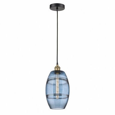 Vaz - 1 Light Cord Hung Mini Pendant In Industrial Style-9.88 Inches Tall and 8 Inches Wide