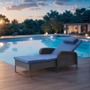 Outdoor Patio Chaise Lounge Chairs with Cushion - 1 of 4