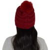 Anna-Kaci Winter Chunky Knit Slouchy Beanie with Faux Fur Pompom Warm Fleece Solid Color Chunky Baggy Hat for Women - 3 of 4