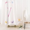 Deny Designs April Lane Art Simple Bow Monogram Shower Curtain - 2 of 3
