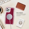 iHome Magnetic Silicone Velo Case, Slim & Shock Absorbent, MagSafe Compatible, iPhone 12 Pro Max, Burgundy - 3 of 4