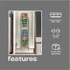 Glidez Multipurpose Chrome-Plated Steel Pull-Out/Slide-Out Storage Organizer for Under Cabinet Use - 2-Tier Design - Chrome - 3 of 4