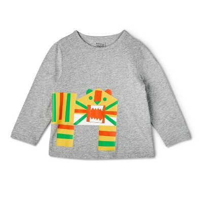 Toddler Tiger Print Long Sleeve T-Shirt - Christian Robinson x Target Gray 12M