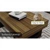 AndMakers 42.51 in. Rustic Brown Rectangle Wood Coffee Table - 3 of 4