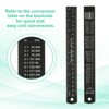 Unique Bargains Aluminum Alloy Rulers with Centimeters Millimeters Inches and Conversion Table 2 Pcs - 4 of 4