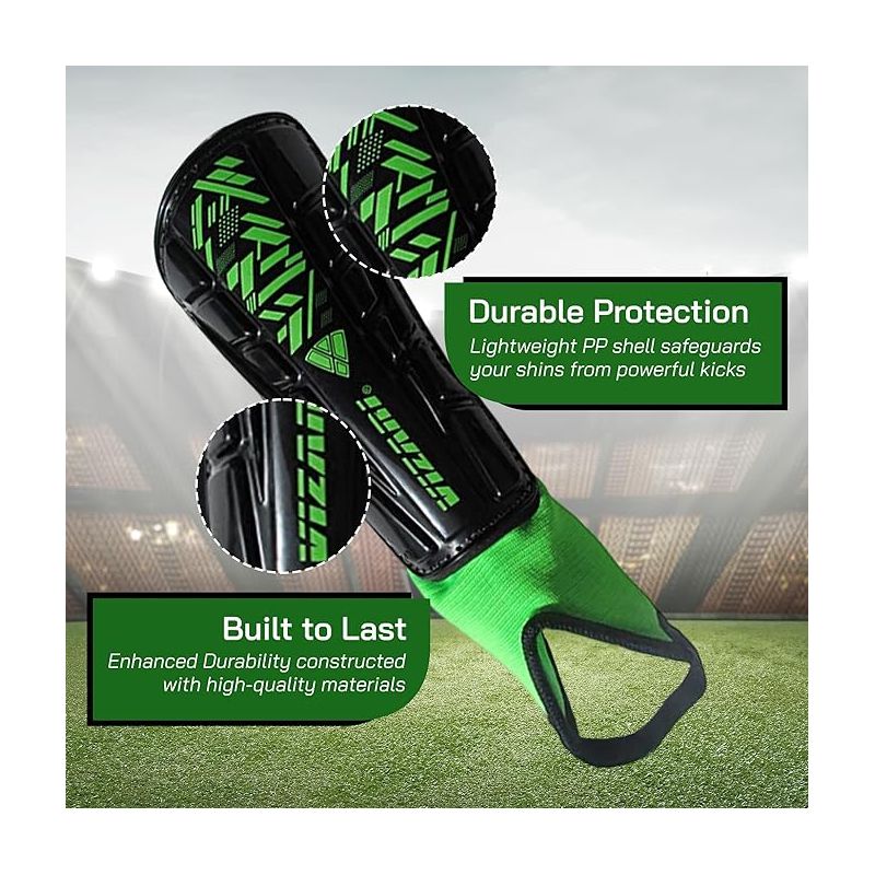 Vizari Malaga Soccer Shin Guards - Breathable & Lightweight Soccer Shin Pads with Ankle Protection - Reduces Shocks & Injuries - Adults, Youth & Kids Soccer Shin Guards with Non-Slip Adjustable Strap, 4 of 9