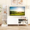 Tangkula TV Stand for TVs up to 50" w/Bookshelf & 3-Position Adjustable Shelf Metal Legs - 2 of 4