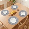 REGALWOVEN Round Placemats Set of 6 Woven Placemats for Home and Kitchen Indoor Table Mat Wipe Clean - 3 of 4